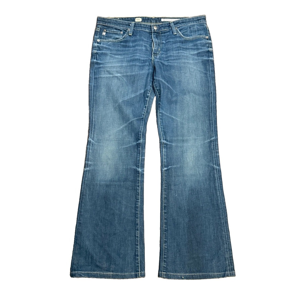 AG Angel Jeans Womens 32 Low Rise Bootcut Y2K Blue Denim Adriano Goldschmied USA
